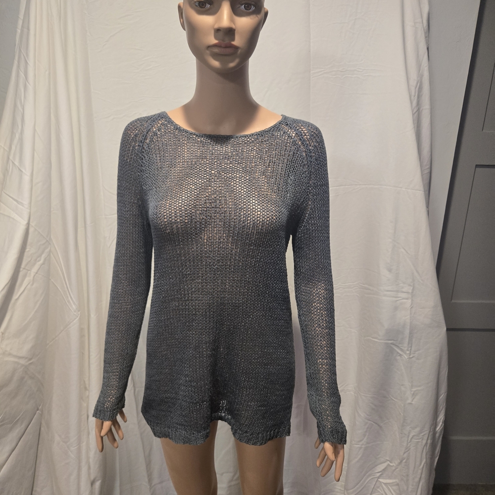 DKNY Women's Charcoal Knit Sweater
